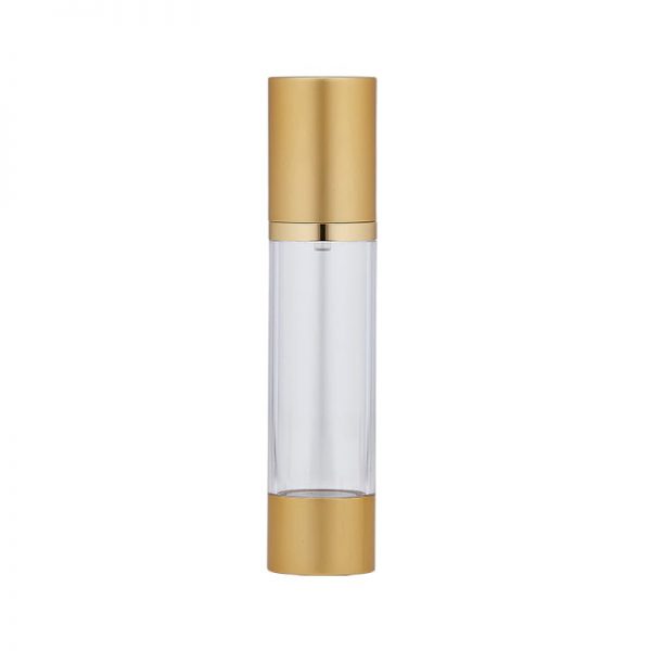 JS MG | GOLD & CLEAR AIRLESS BOTTLE - In-Stock - APC Packaging