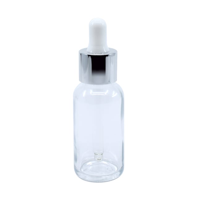 Clear Bottle Silver Dropper l ZHBR l APC Packaging